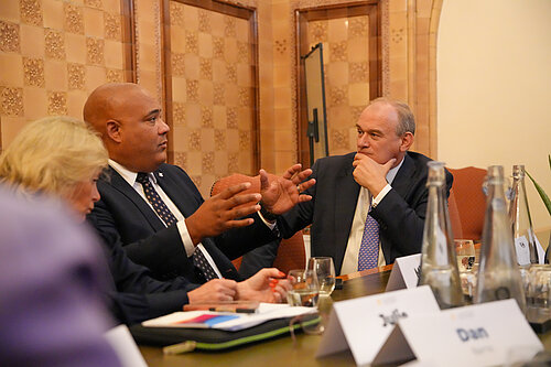 Ed Davey meeting fellow liberal MPs from across the world